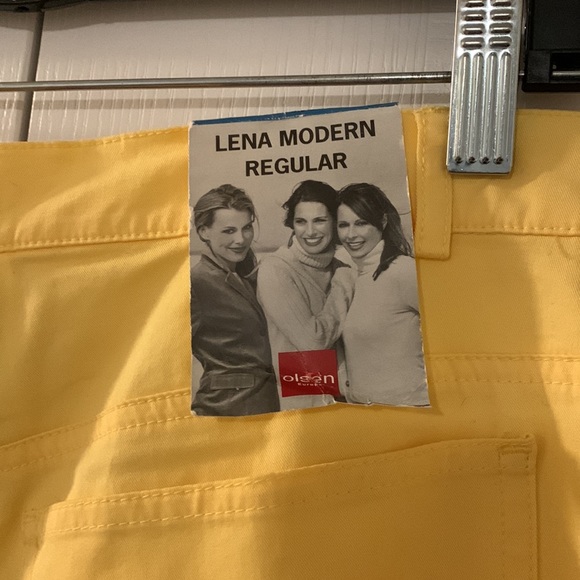 nwt OLSEN LENA Modern Regular Spring Weight Pants, Yellow - Picture 4 of 8